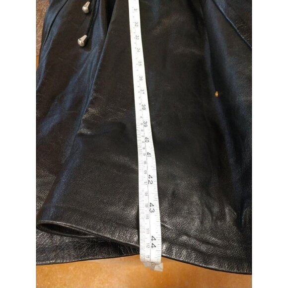 My Style 3XL Black Leather Victorian Gothic Coat W/Double-Breasted Buttons & Cor - Picture 12 of 13